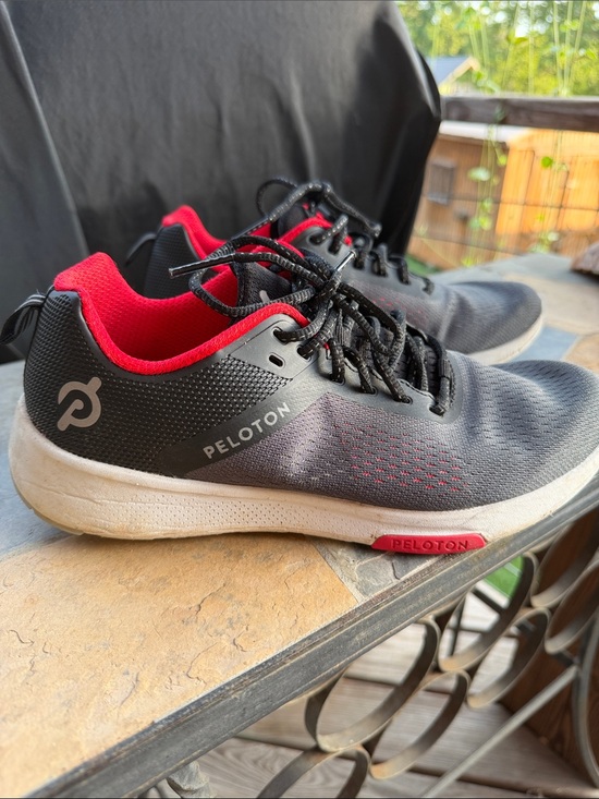 Peloton Shoes - Peloton Black and Red Low-Profile Training Sneakers